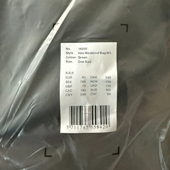 RAINS HILO WEEKEND BAG W3 in GREEN - ONE SIZE - Picture 4 of 7